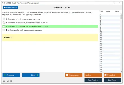 AHIP AHM-520 Health Plan Finance and Risk Management Practice test exam simulator test engine exam Prep practice test questions answers Image 11
