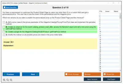 Adobe AD0-E704 Adobe Certified Master - Magento Commerce Architect Practice test exam simulator test engine exam Prep practice test questions answers Image 2