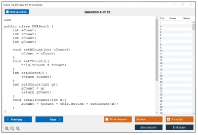 Oracle 1z0-819 Java SE 11 Developer Practice test exam simulator test engine exam Prep practice test questions answers Image 4