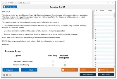 Microsoft 70-765 Provisioning SQL Databases Practice test exam simulator test engine exam Prep practice test questions answers Image 3