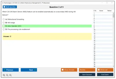 CA Technologies CAT-540 CA Unified Infrastructure Management 8.x Proven Professional Exam Practice test exam simulator test engine exam Prep practice test questions answers Image 3