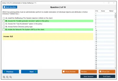 Veritas VCS-274 Administration of Veritas NetBackup 7.7 Practice test exam simulator test engine exam Prep practice test questions answers Image 2