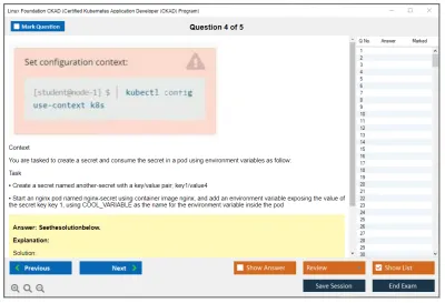 Linux Foundation CKAD Certified Kubernetes Application Developer (CKAD) Program Practice test exam simulator test engine exam Prep practice test questions answers Image 4
