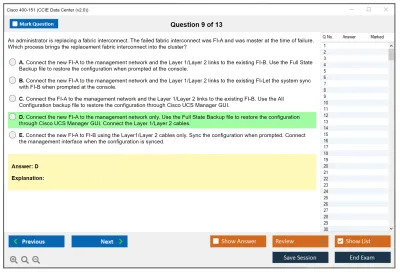 Cisco 400-151 CCIE Data Center (v2.0) Practice test exam simulator test engine exam Prep practice test questions answers Image 9
