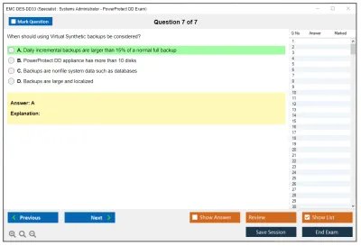 EMC DES-DD33 Specialist - Systems Administrator PowerProtect DD Exam Practice test exam simulator test engine exam Prep practice test questions answers Image 7