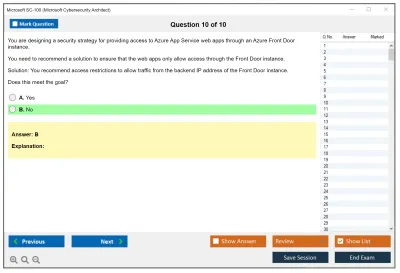 Microsoft SC-100 Microsoft Cybersecurity Architect Practice test exam simulator test engine exam Prep practice test questions answers Image 10