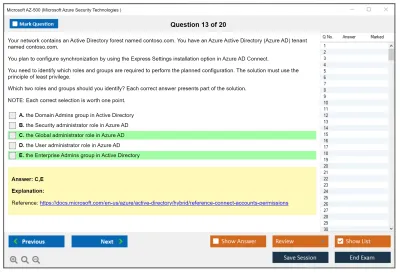 Microsoft AZ-500 Microsoft Azure Security Technologies Practice test exam simulator test engine exam Prep practice test questions answers Image 13