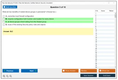 Palo Alto Networks PCNSC Palo Alto Networks Certified Network Security Consultant Practice test exam simulator test engine exam Prep practice test questions answers Image 5