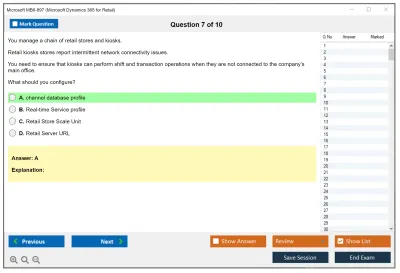 Microsoft MB6-897 Microsoft Dynamics 365 for Retail Practice test exam simulator test engine exam Prep practice test questions answers Image 7