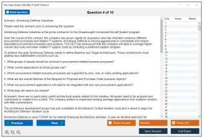 The Open Group OG0-092 TOGAF 9 Part 2 Practice test exam simulator test engine exam Prep practice test questions answers Image 4