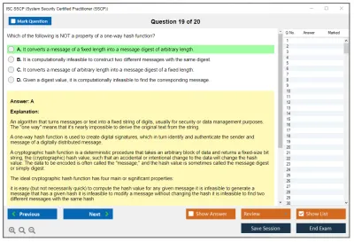 ISC2 SSCP Systems Security Certified Practitioner Practice test exam simulator test engine exam Prep practice test questions answers Image 19