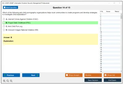 ISC2 CISSP-ISSMP Information Systems Security Management Professional Practice test exam simulator test engine exam Prep practice test questions answers Image 14
