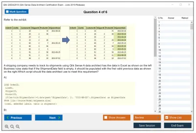 Qlik QSDA2019 Qlik Sense Data Architect Certification Exam - June 2019 Release Practice test exam simulator test engine exam Prep practice test questions answers Image 4