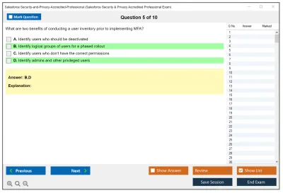 Salesforce Security-and-Privacy-Accredited-Professional Salesforce Security & Privacy Accredited Professional Exam Practice test exam simulator test engine exam Prep practice test questions answers Image 5