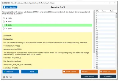 EMC E20-526 XtremIO Solutions and Design Specialist Exam for Technology Architects Practice test exam simulator test engine exam Prep practice test questions answers Image 5