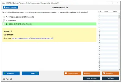 Isaca COBIT-5 A Business Framework for the Governance and Management of Enterprise IT Practice test exam simulator test engine exam Prep practice test questions answers Image 6