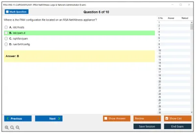 RSA 050-11-CARSANWLN01 RSA NetWitness Logs & Network Administrator Exam Practice test exam simulator test engine exam Prep practice test questions answers Image 6
