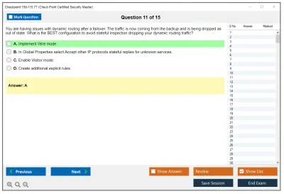 Checkpoint 156-115.77 Check Point Certified Security Master Practice test exam simulator test engine exam Prep practice test questions answers Image 11