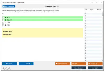 Zend 200-530 Zend PHP 5.3 Certification Practice test exam simulator test engine exam Prep practice test questions answers Image 7