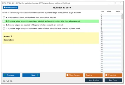 SAP C_TFG50_2011 SAP Certified Application Associate - SAP Fieldglass Services and External Workforce Practice test exam simulator test engine exam Prep practice test questions answers Image 10