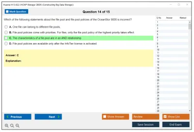 Huawei H13-622 HCNP Storage CBDS (Constructing Big Data Storage) Practice test exam simulator test engine exam Prep practice test questions answers Image 14