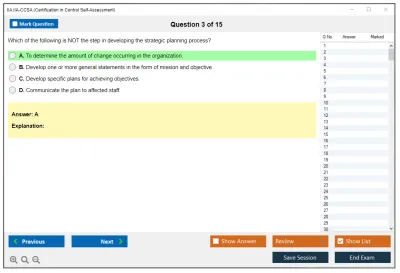 IIA IIA-CCSA Certification in Control Self-Assessment® (CCSA®) Practice test exam simulator test engine exam Prep practice test questions answers Image 3