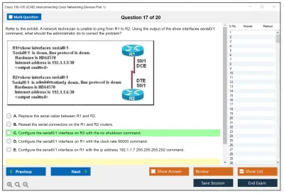 Cisco 100-105 ICND Interconnecting Cisco Networking Devices Part 1 Practice test exam simulator test engine exam Prep practice test questions answers Image 17