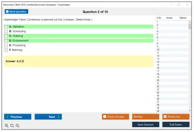 Blockchain CBDH BTA Certified Blockchain Developer – Hyperledger Practice test exam simulator test engine exam Prep practice test questions answers Image 2