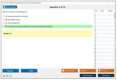 Exin P3OF Portfolio, Programme and Project Offices® Foundation Practice test exam simulator test engine exam Prep practice test questions answers Image 5