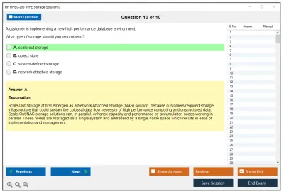 HP HPE0-J68 HPE Storage Solutions Practice test exam simulator test engine exam Prep practice test questions answers Image 10