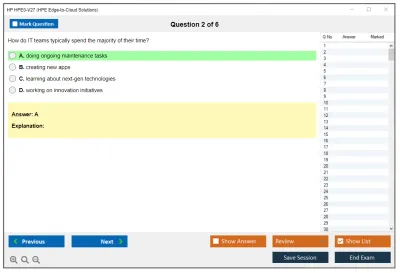 HP HPE0-V27 HPE Edge-to-Cloud Solutions Practice test exam simulator test engine exam Prep practice test questions answers Image 2