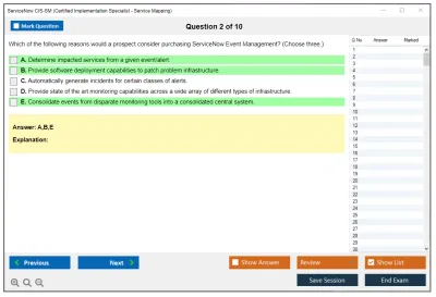 ServiceNow CIS-SM Certified Implementation Specialist - Service Mapping Practice test exam simulator test engine exam Prep practice test questions answers Image 2