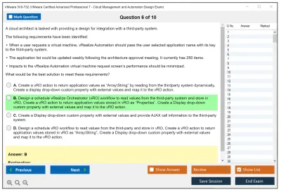 VMware 3V0-732 VMware Certified Advanced Professional 7 - Cloud Management and Automation Design Exam Practice test exam simulator test engine exam Prep practice test questions answers Image 6