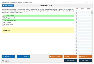 CompTIA JK0-019 CompTIA E2C Network + Certification Exam Practice test exam simulator test engine exam Prep practice test questions answers Image 2