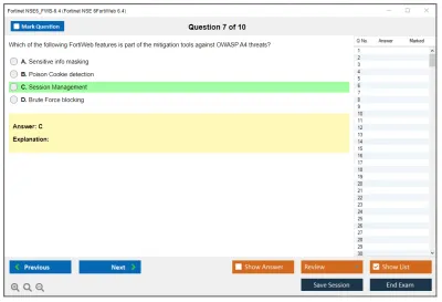 Fortinet NSE6_FWB-6.4 Fortinet NSE 6 - FortiWeb 6.4 Practice test exam simulator test engine exam Prep practice test questions answers Image 7