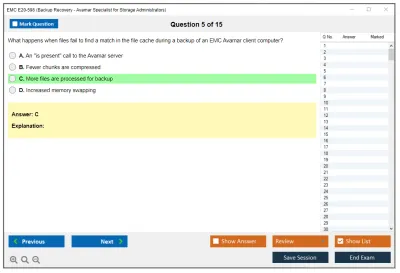 EMC E20-598 Backup Recovery - Avamar Specialist Exam for Storage Administrators Practice test exam simulator test engine exam Prep practice test questions answers Image 5
