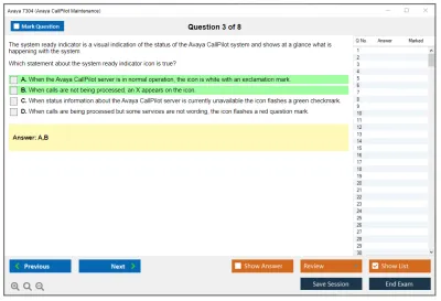 Avaya 7304 Avaya CallPilot Maintenance Practice test exam simulator test engine exam Prep practice test questions answers Image 3