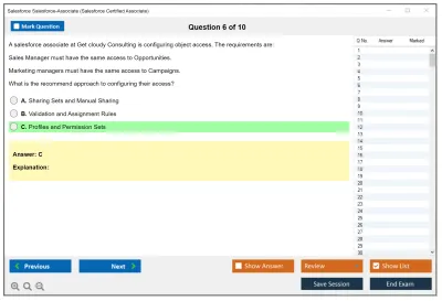 Salesforce Salesforce-Associate Salesforce Certified Associate Practice test exam simulator test engine exam Prep practice test questions answers Image 6