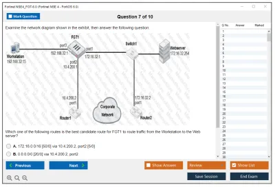Fortinet NSE4_FGT-6.0 Fortinet NSE 4 - FortiOS 6.0 Practice test exam simulator test engine exam Prep practice test questions answers Image 7