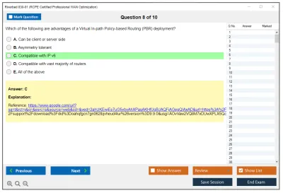 Riverbed 830-01 RCPE Certified Professional WAN Optimization Practice test exam simulator test engine exam Prep practice test questions answers Image 8