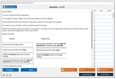Microsoft MS-300 Deploying Microsoft 365 Teamwork Practice test exam simulator test engine exam Prep practice test questions answers Image 1