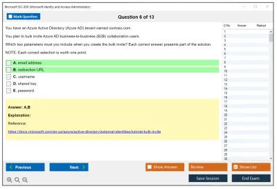 Microsoft SC-300 Microsoft Identity and Access Administrator Practice test exam simulator test engine exam Prep practice test questions answers Image 6