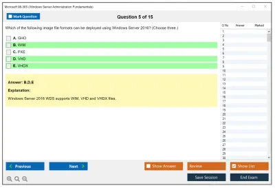 Microsoft 98-365 Windows Server Administration Fundamentals Practice test exam simulator test engine exam Prep practice test questions answers Image 5