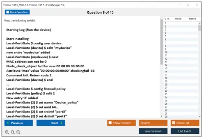 Fortinet NSE5_FMG-7.0 Fortinet NSE 5 - FortiManager 7.0 Practice test exam simulator test engine exam Prep practice test questions answers Image 8