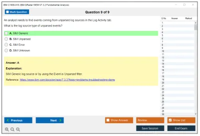 IBM C1000-018 IBM QRadar SIEM V7.3.2 Fundamental Analysis Practice test exam simulator test engine exam Prep practice test questions answers Image 9