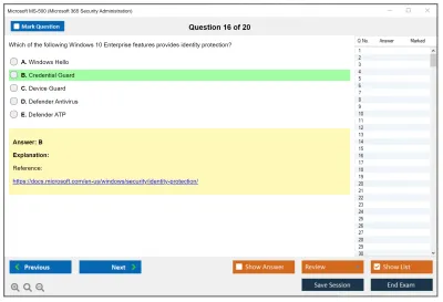 Microsoft MS-500 Microsoft 365 Security Administration Practice test exam simulator test engine exam Prep practice test questions answers Image 16