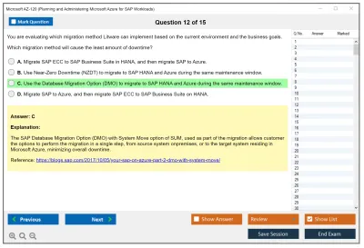 Microsoft AZ-120 Planning and Administering Microsoft Azure for SAP Workloads Practice test exam simulator test engine exam Prep practice test questions answers Image 12