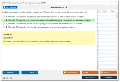 IAPP CIPP-E Certified Information Privacy Professional/Europe (CIPP/E) Practice test exam simulator test engine exam Prep practice test questions answers Image 6