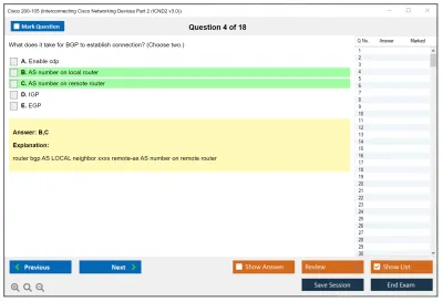 Cisco 200-105 Interconnecting Cisco Networking Devices Part 2 (ICND2 v3.0) Practice test exam simulator test engine exam Prep practice test questions answers Image 4