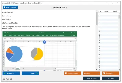 Microsoft MO-201 Microsoft Excel Expert (Excel and Excel 2019) Practice test exam simulator test engine exam Prep practice test questions answers Image 2